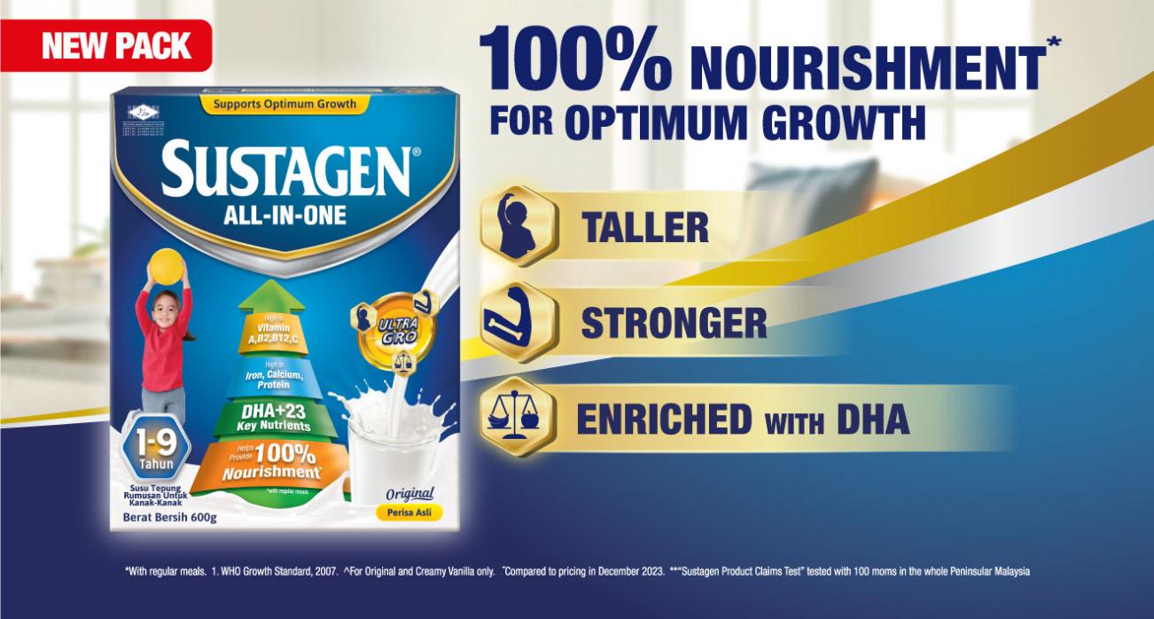 100% nourishment for optimum growth