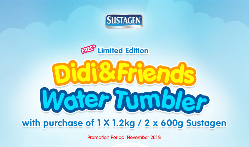 Free Limited Edition Didi Friends Water Tumbler Sustagen Malaysia
