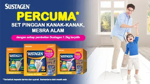 PERCUMA* set pinggan kanak-kanak, mesra alam