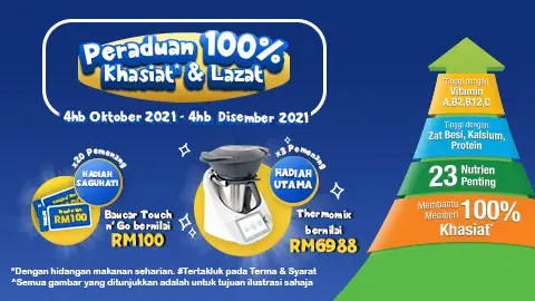 Peraduan 100% Khasiat* & Lazat